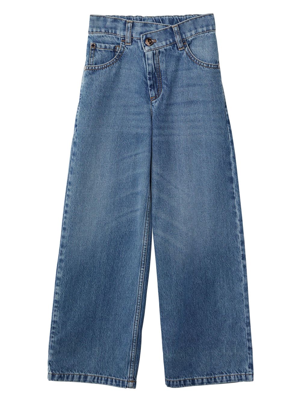 Brunello Cucinelli Kids Wrap denim pants - Blue von Brunello Cucinelli Kids