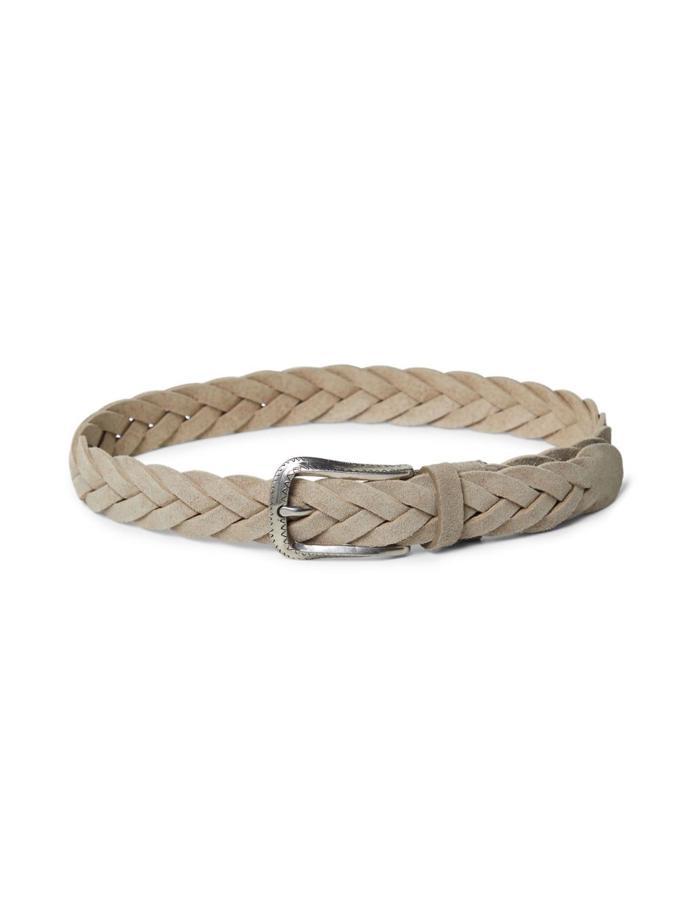 Brunello Cucinelli Kids braided-detail leather belt - Neutrals von Brunello Cucinelli Kids