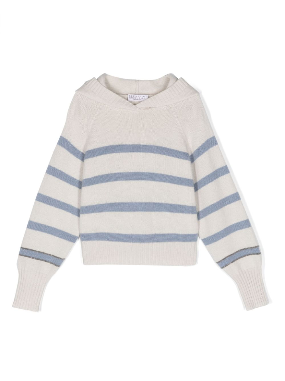 Brunello Cucinelli Kids cashmere hooded sweater - Neutrals von Brunello Cucinelli Kids