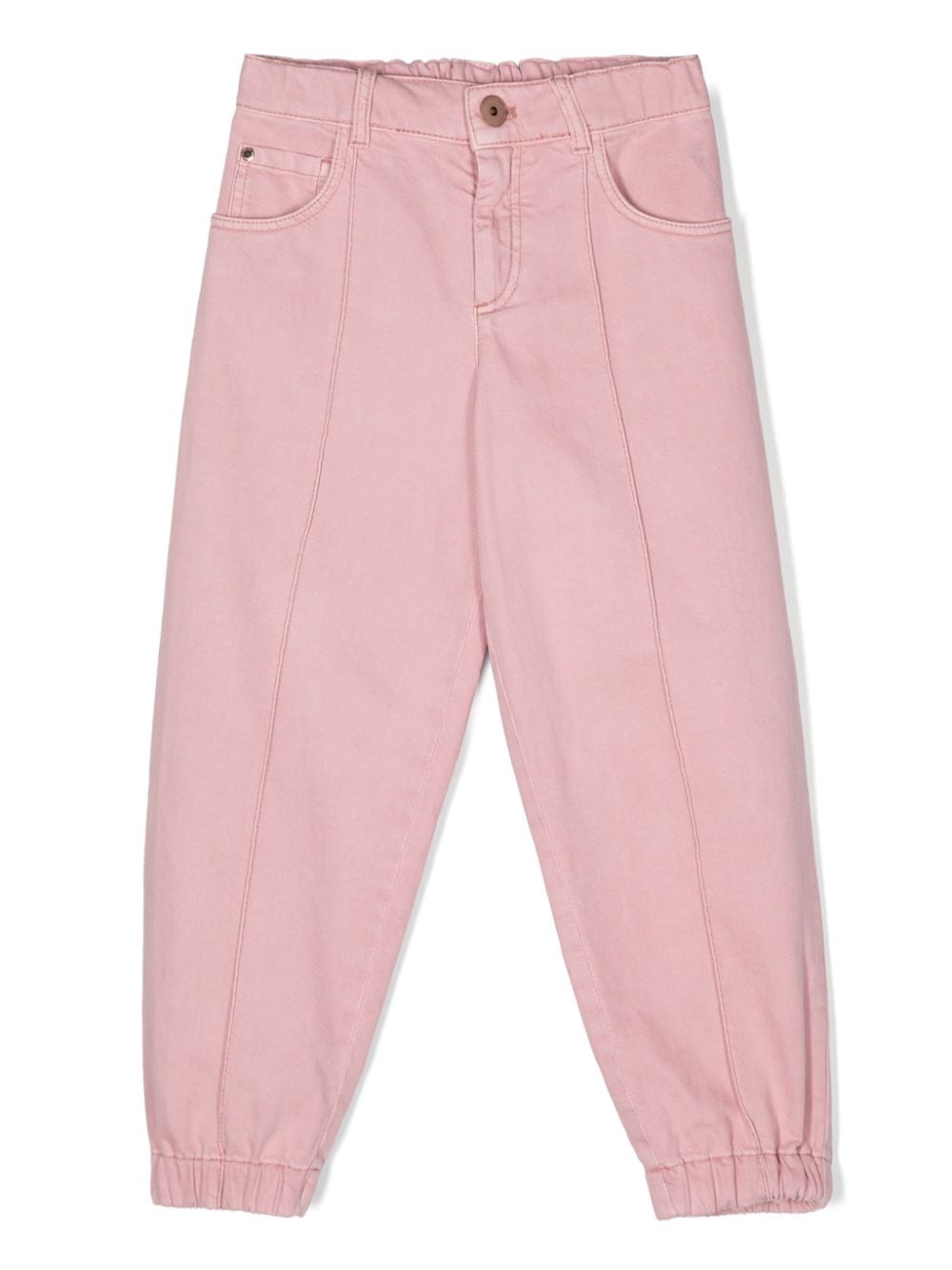 Brunello Cucinelli Kids cotton straight-leg jeans - Pink von Brunello Cucinelli Kids