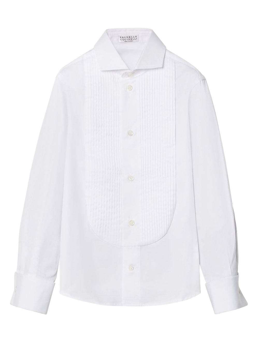 Brunello Cucinelli Kids cotton tuxedo shirt - White von Brunello Cucinelli Kids