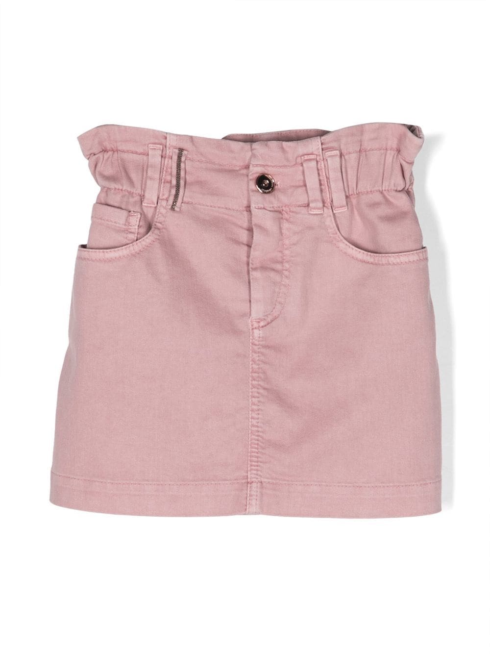 Brunello Cucinelli Kids dyed denim skirt - Pink von Brunello Cucinelli Kids