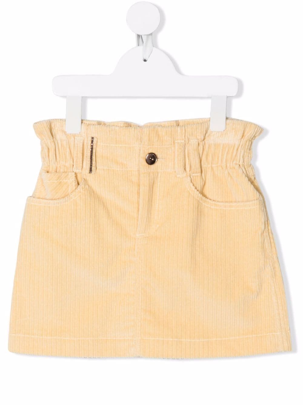 Brunello Cucinelli Kids elasticated denim skirt - Yellow von Brunello Cucinelli Kids