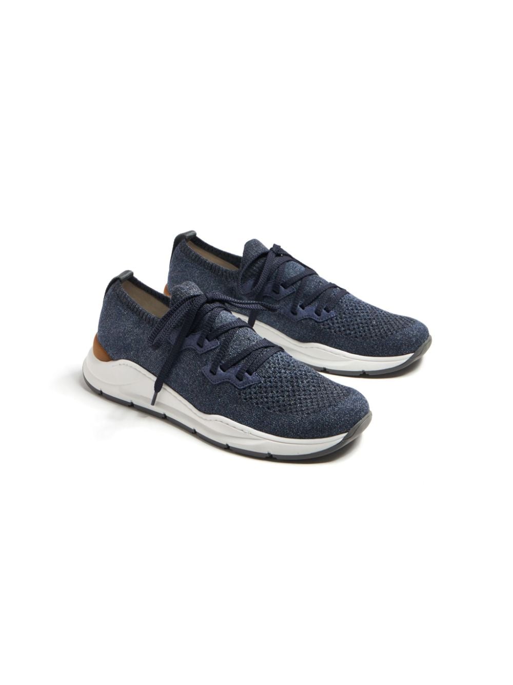 Brunello Cucinelli Kids knit running sneakers - Blue von Brunello Cucinelli Kids