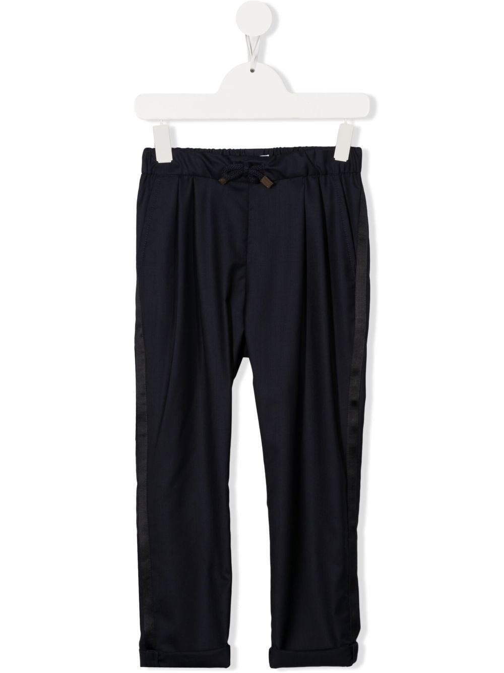 Brunello Cucinelli Kids mid-rise slim-cut trousers - Blue von Brunello Cucinelli Kids