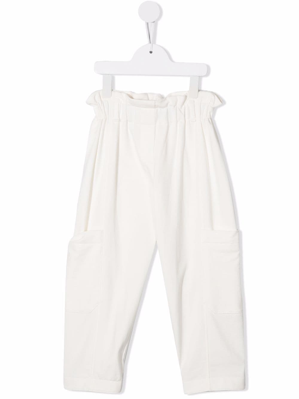 Brunello Cucinelli Kids paperbag waist trousers - White von Brunello Cucinelli Kids