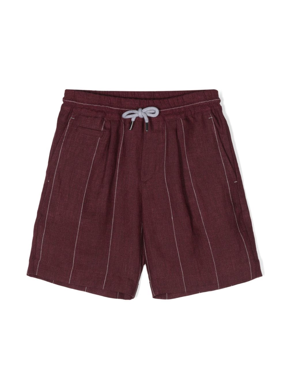Brunello Cucinelli Kids pinstripe linen shorts - Red von Brunello Cucinelli Kids