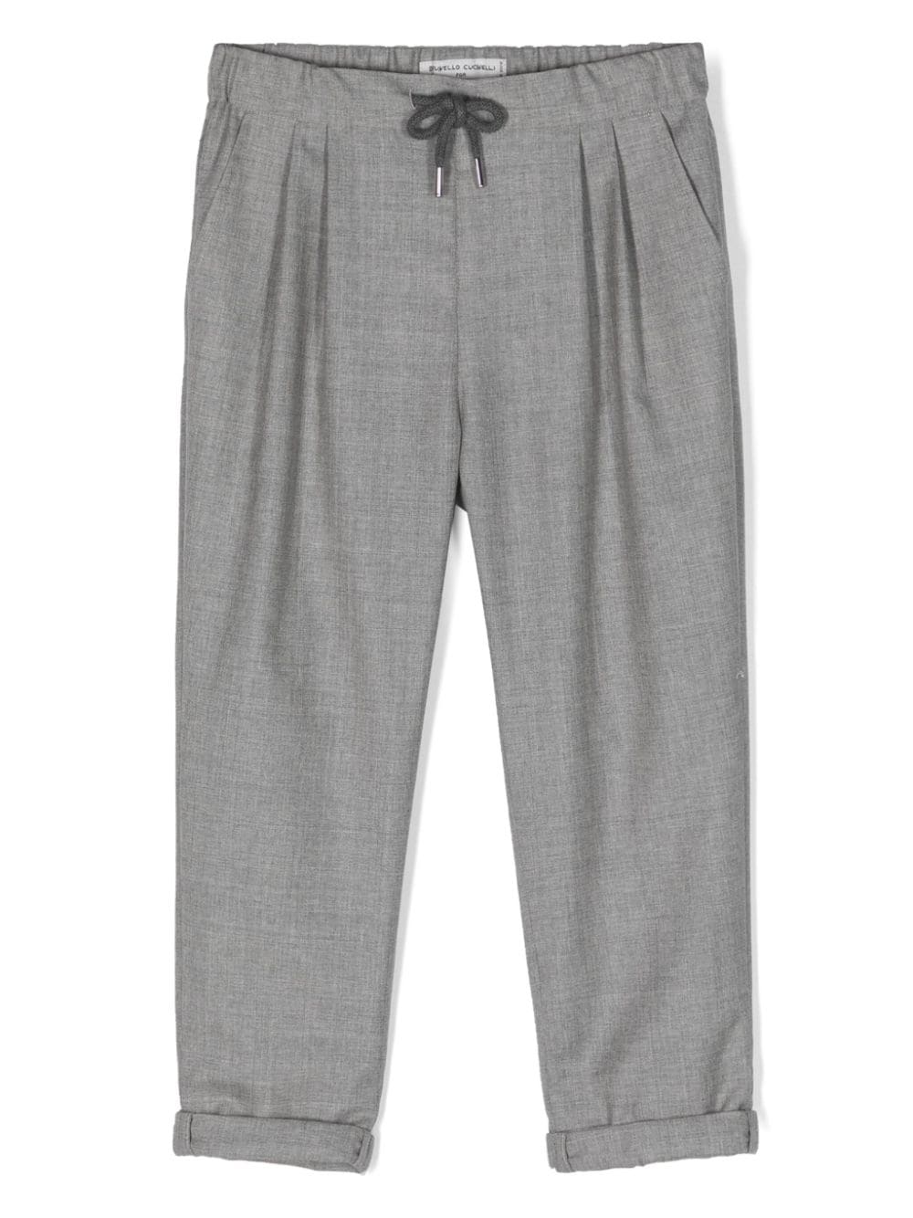 Brunello Cucinelli Kids pleat-detail tailored trousers - Grey von Brunello Cucinelli Kids