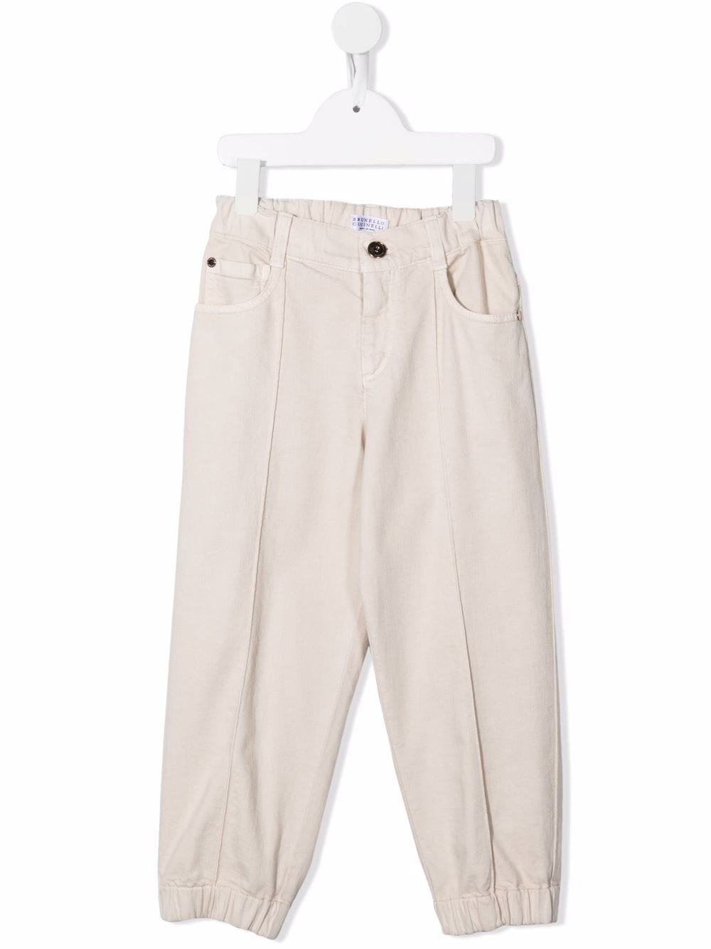 Brunello Cucinelli Kids pressed-crease trousers - Neutrals von Brunello Cucinelli Kids