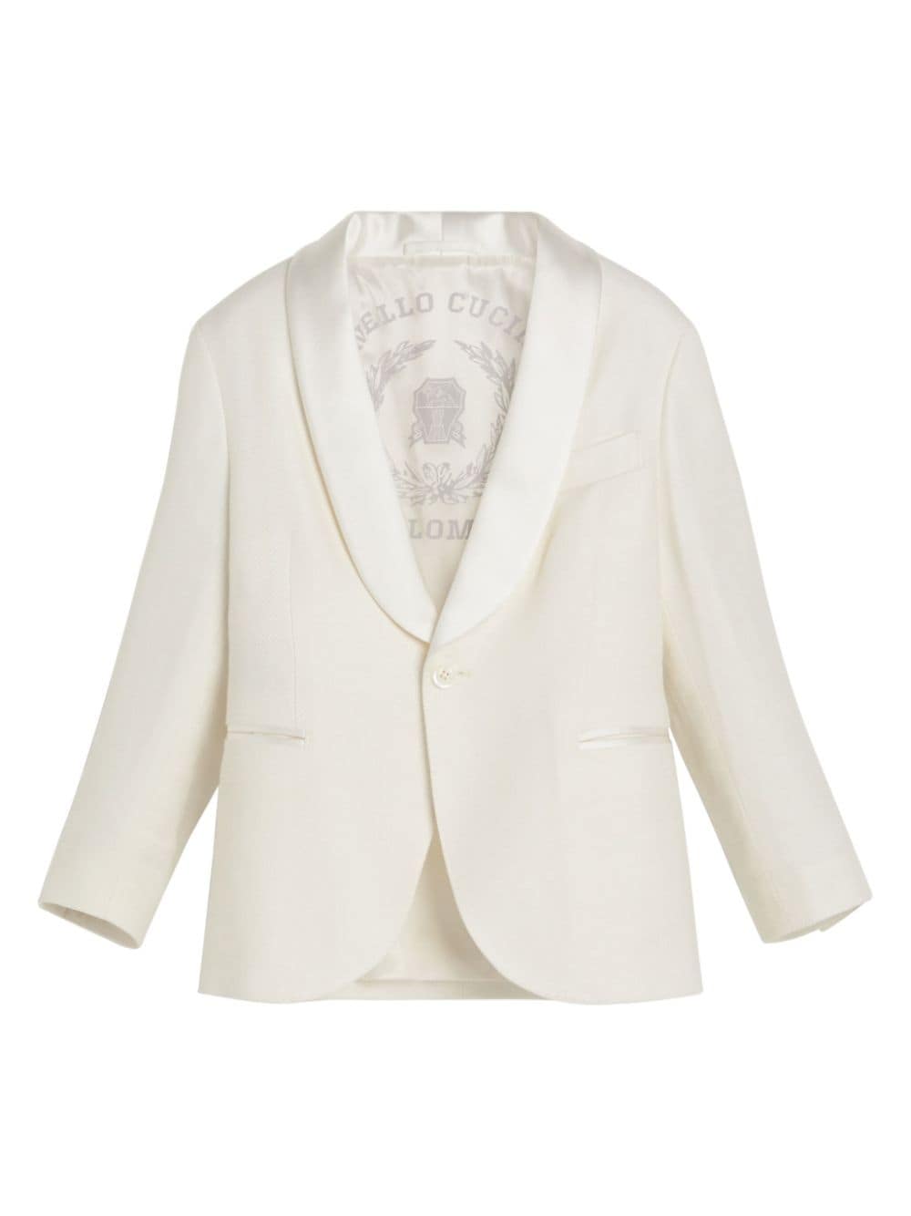 Brunello Cucinelli Kids single-breasted blazer - White von Brunello Cucinelli Kids