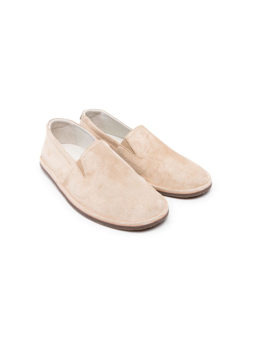 Brunello Cucinelli Kids slip-on suede loafers - Neutrals von Brunello Cucinelli Kids