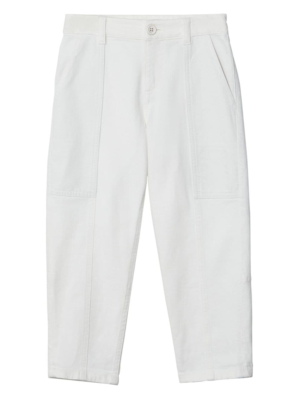 Brunello Cucinelli Kids stitched panel trousers - White von Brunello Cucinelli Kids