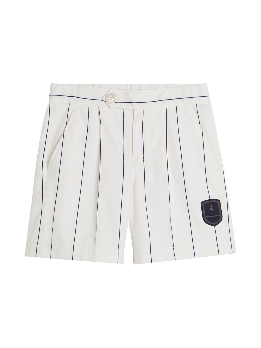 Brunello Cucinelli Kids striped bermuda shorts - White von Brunello Cucinelli Kids