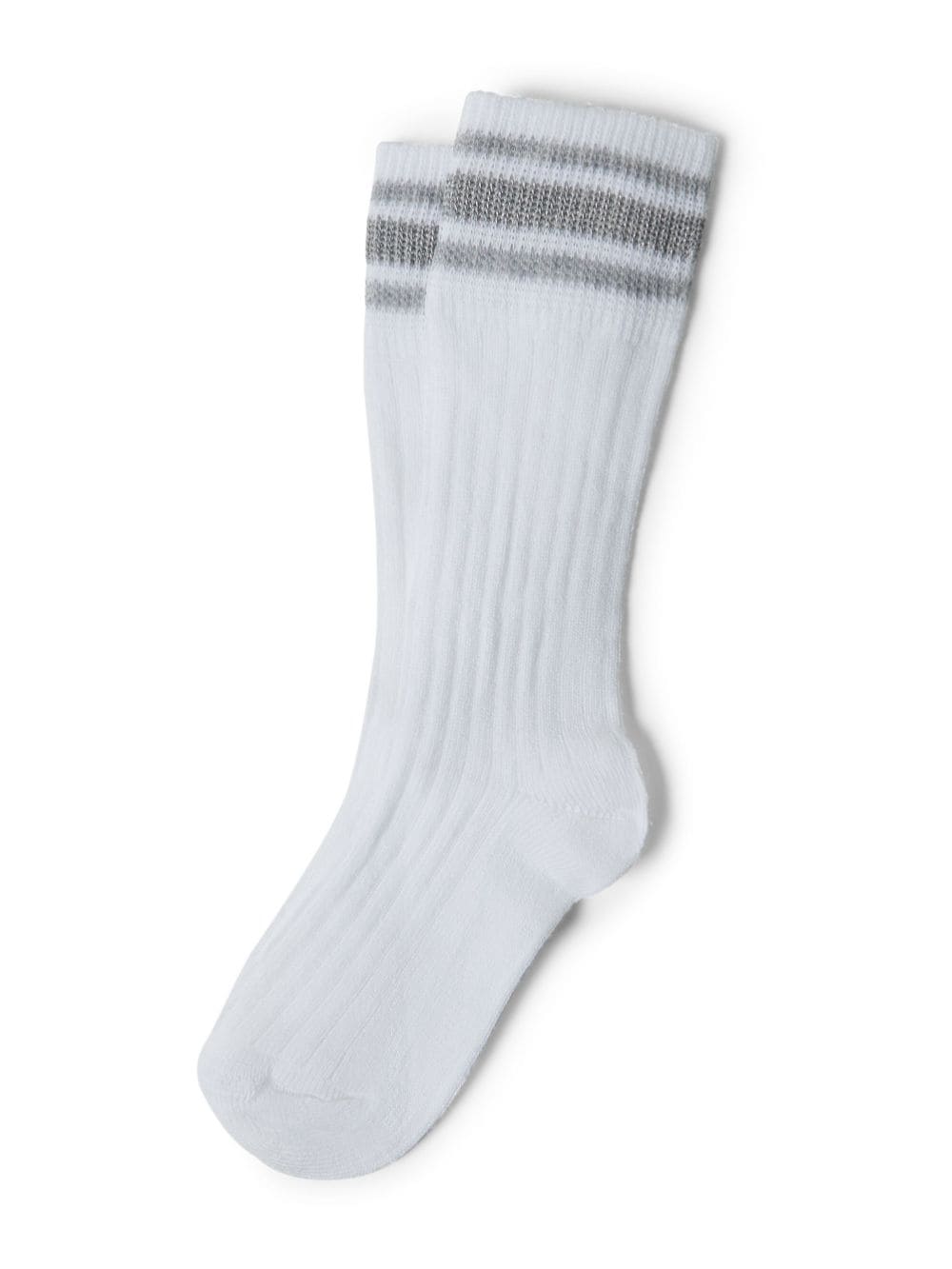 Brunello Cucinelli Kids striped ribbed socks - White von Brunello Cucinelli Kids