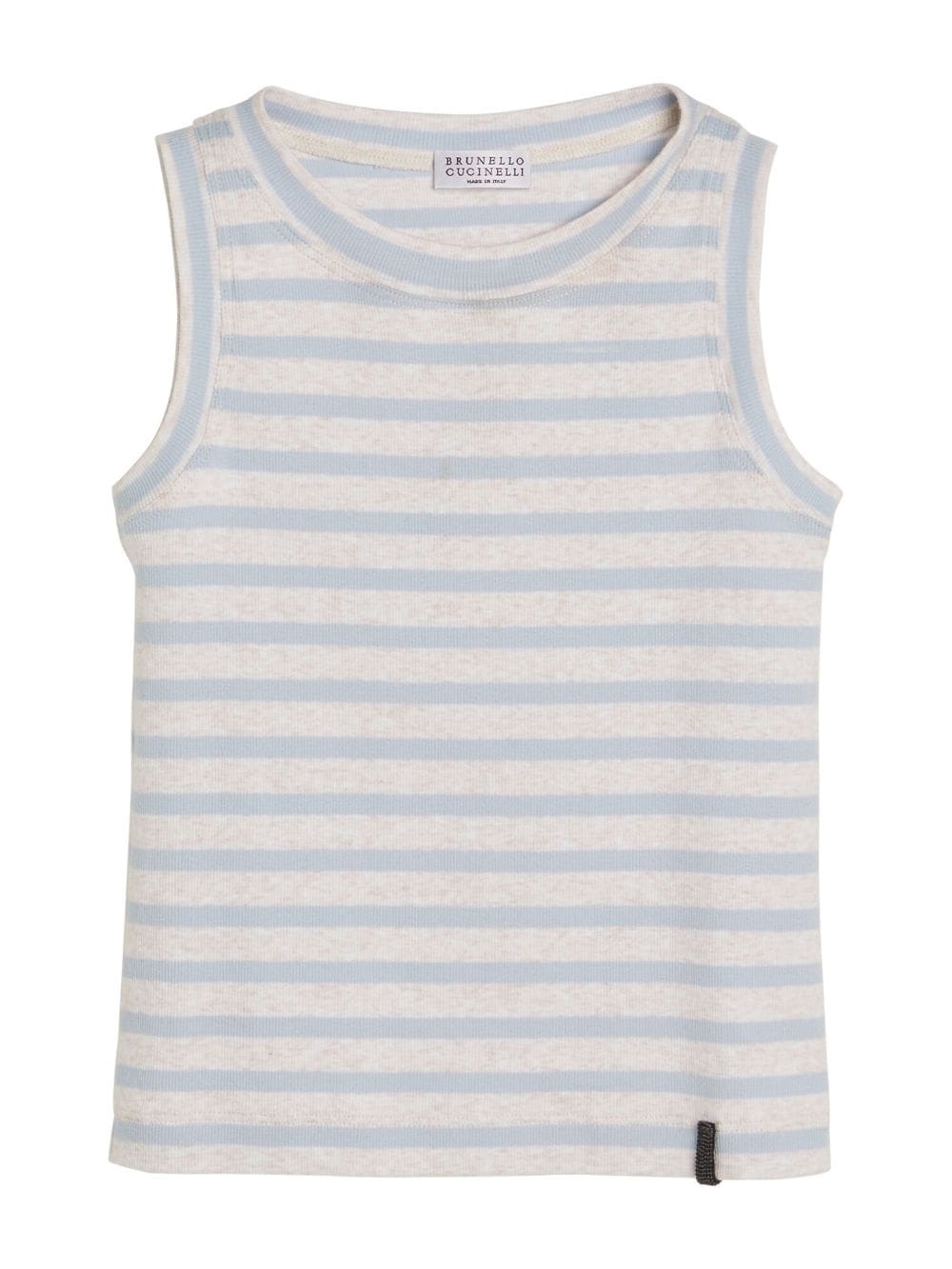 Brunello Cucinelli Kids striped tank top - Blue von Brunello Cucinelli Kids