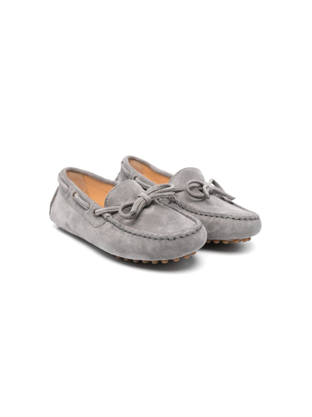 Brunello Cucinelli Kids suede deck shoes - Grey von Brunello Cucinelli Kids