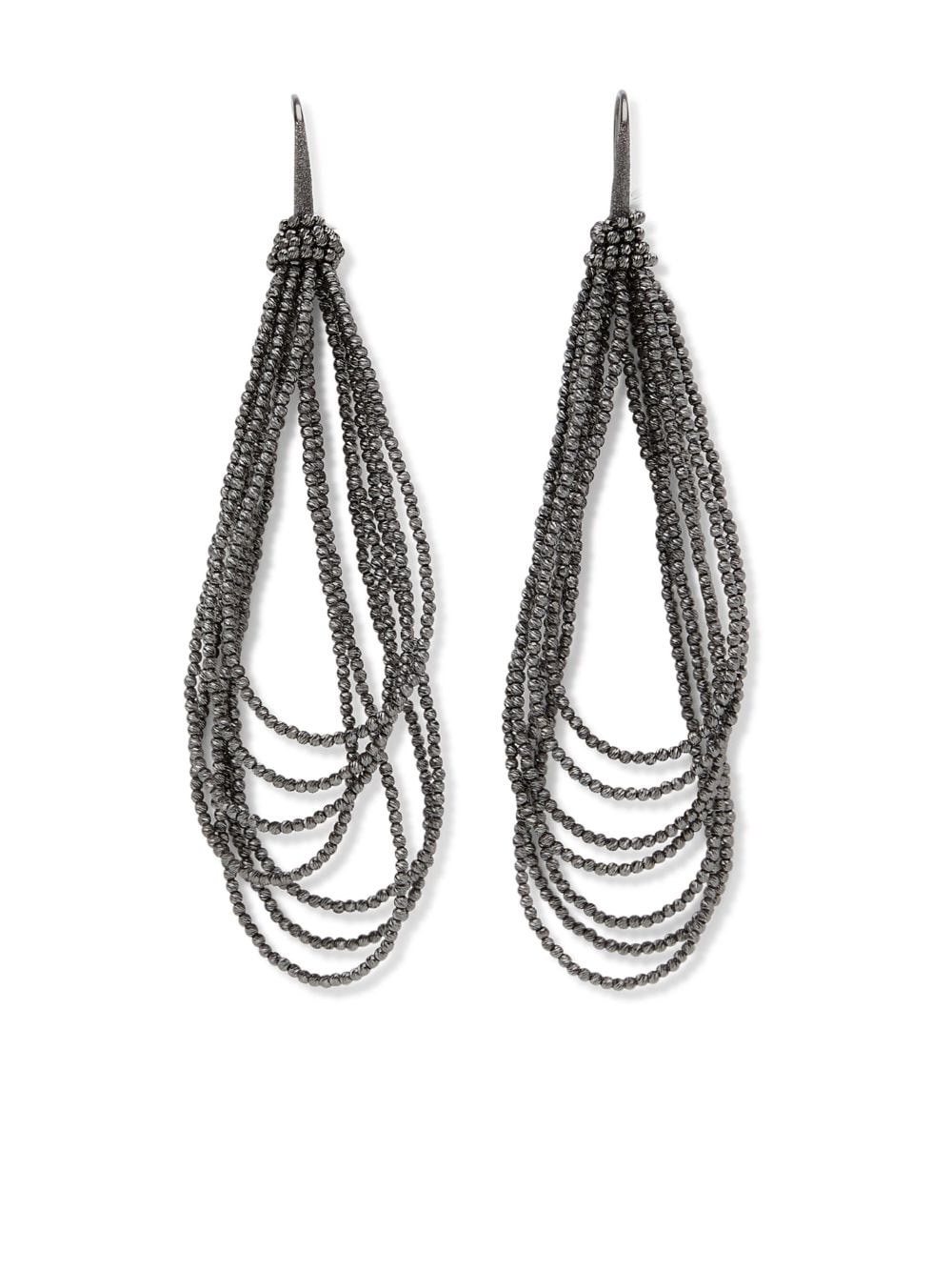 Brunello Cucinelli Monili-bead earrings - Black von Brunello Cucinelli