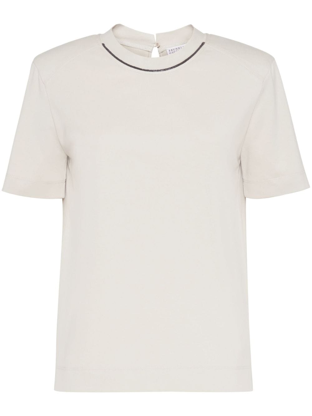 Brunello Cucinelli Monili-chain cotton T-shirt - Neutrals von Brunello Cucinelli