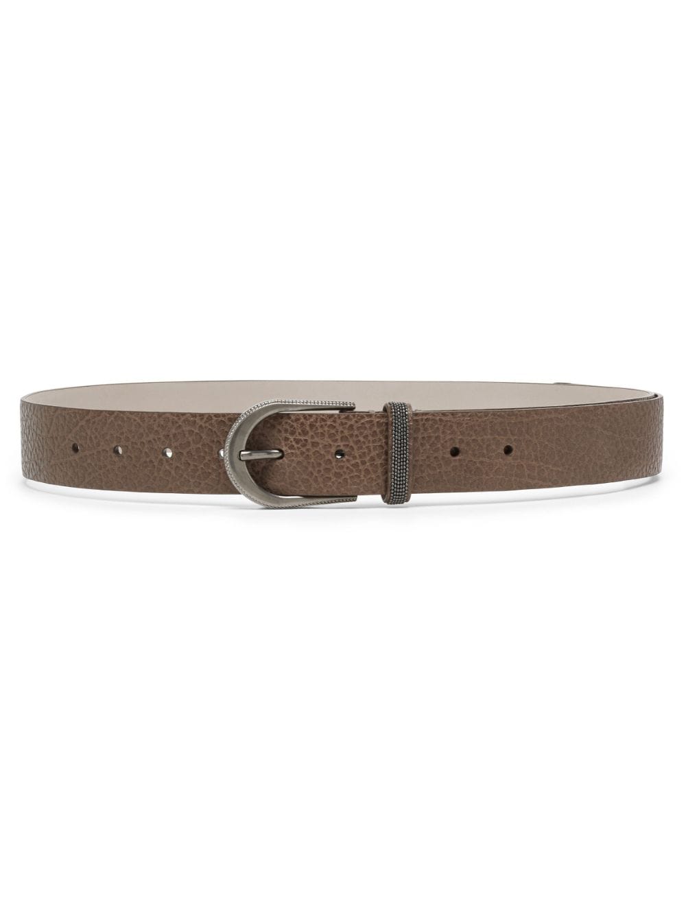 Brunello Cucinelli Monili-detail leather belt - Brown von Brunello Cucinelli