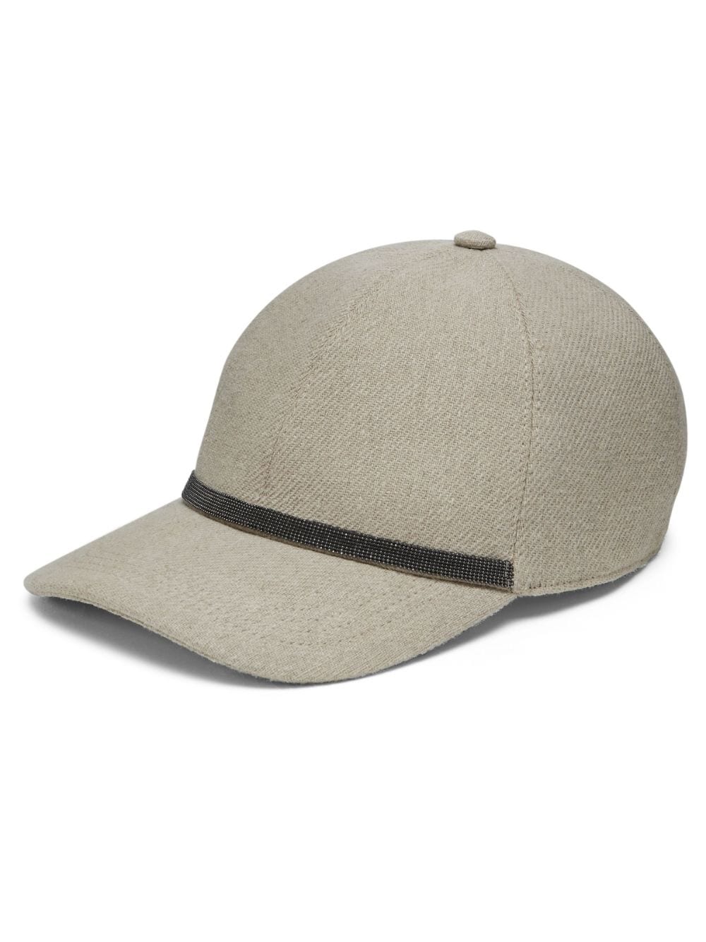 Brunello Cucinelli Monili-embellished linen-cotton cap - Neutrals von Brunello Cucinelli