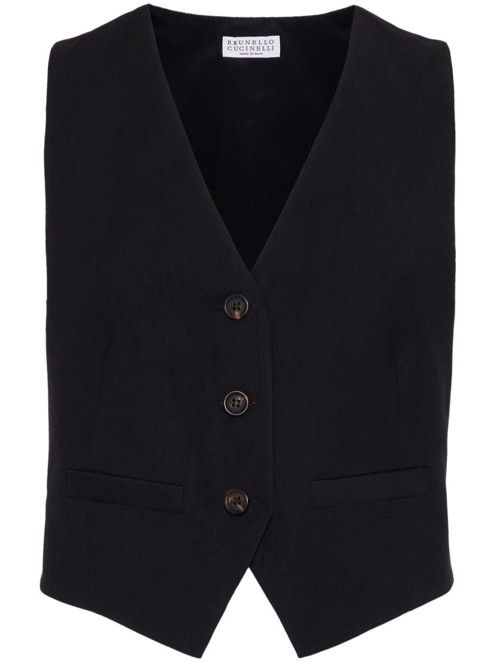 Brunello Cucinelli button-up waistcoat - Black von Brunello Cucinelli