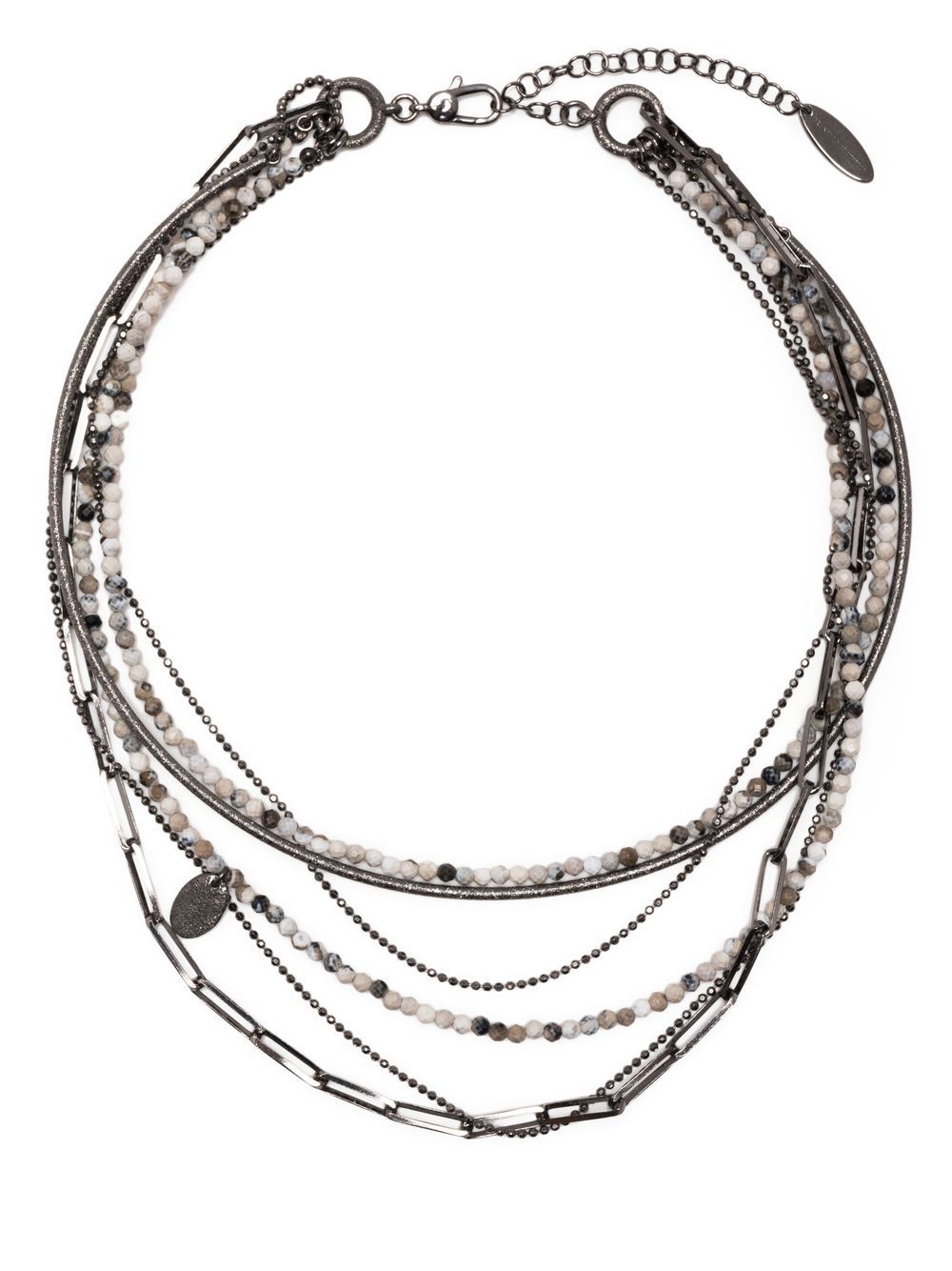 Brunello Cucinelli agate multi-strand necklace - Silver von Brunello Cucinelli