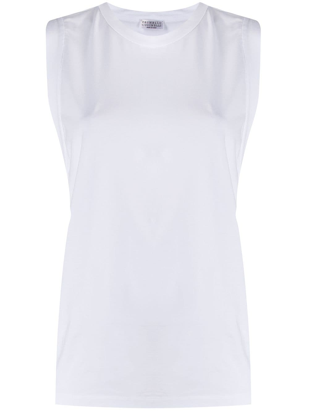 Brunello Cucinelli basic tank top - White von Brunello Cucinelli