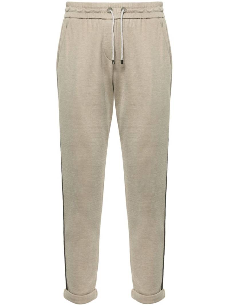 Brunello Cucinelli bead-trim cropped track pants - Green von Brunello Cucinelli