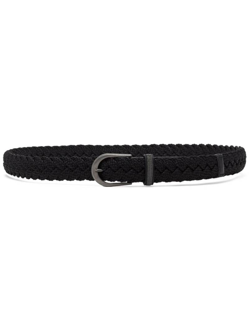Brunello Cucinelli braided cotton belt - Black von Brunello Cucinelli
