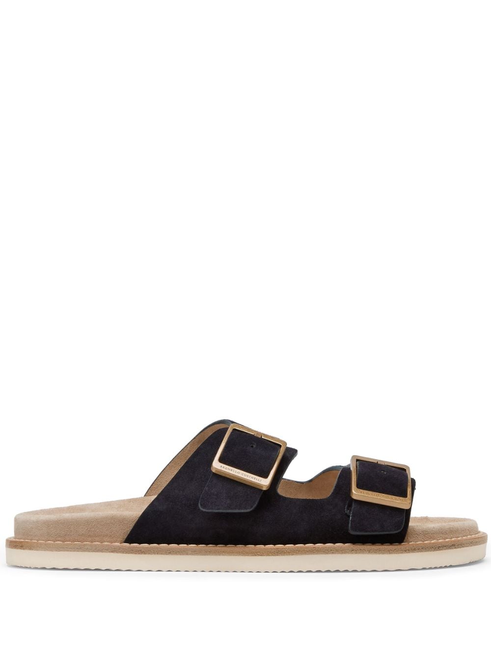 Brunello Cucinelli buckle-fastened suede sandals - Black von Brunello Cucinelli