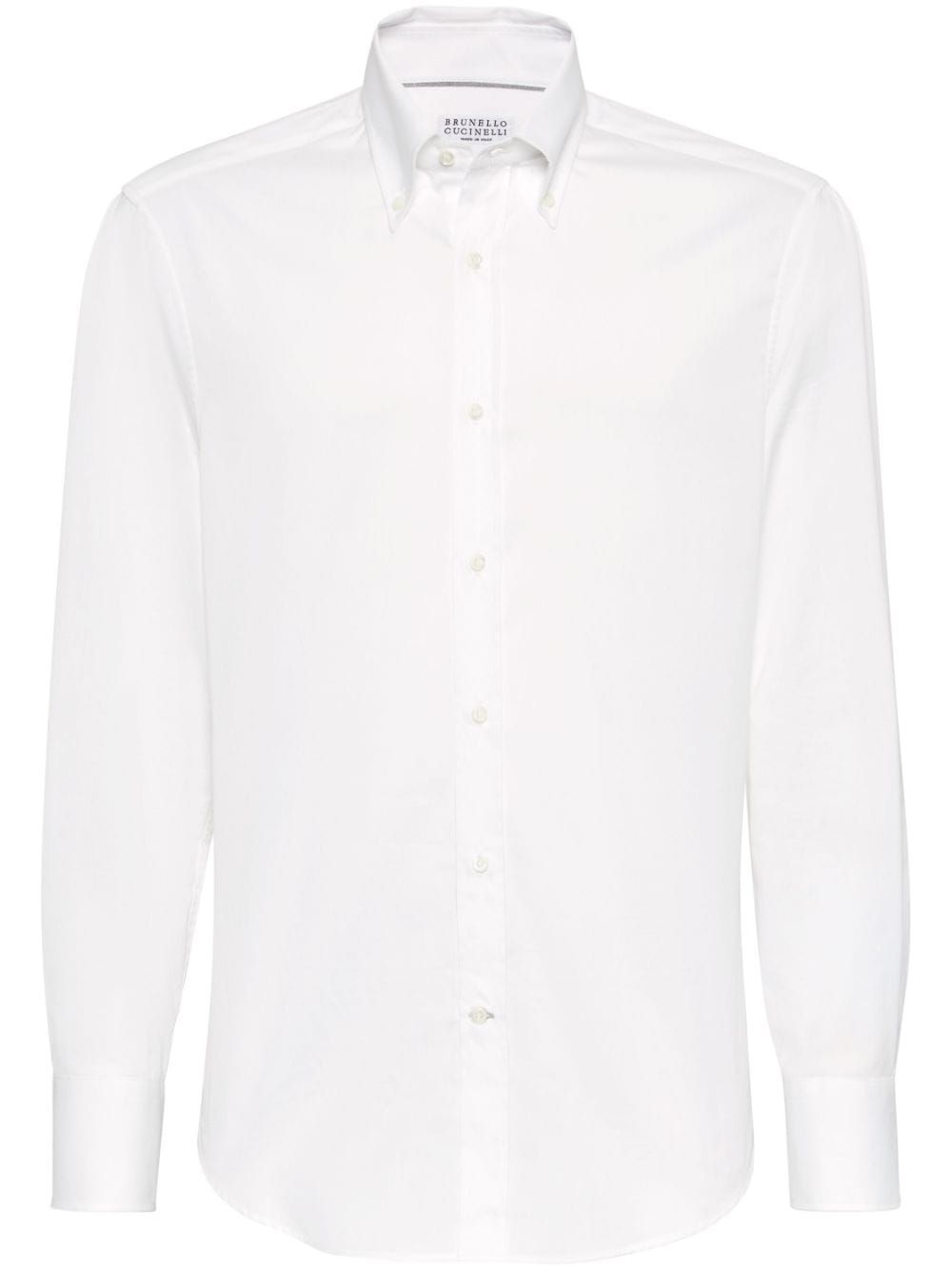 Brunello Cucinelli button-down poplin shirt - White von Brunello Cucinelli