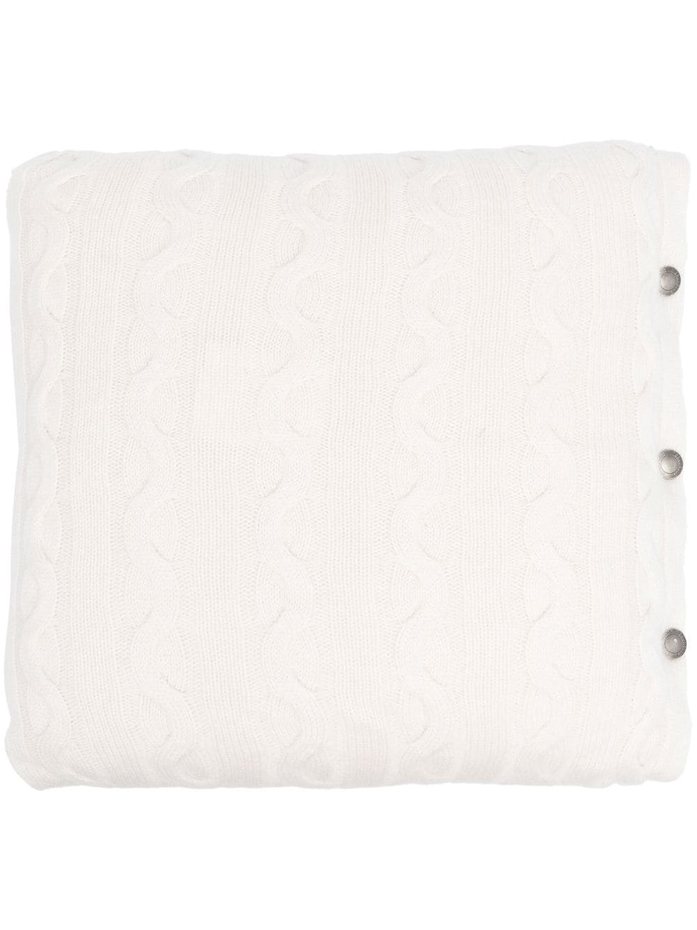 Brunello Cucinelli cable-knit cashmere cushion - White von Brunello Cucinelli