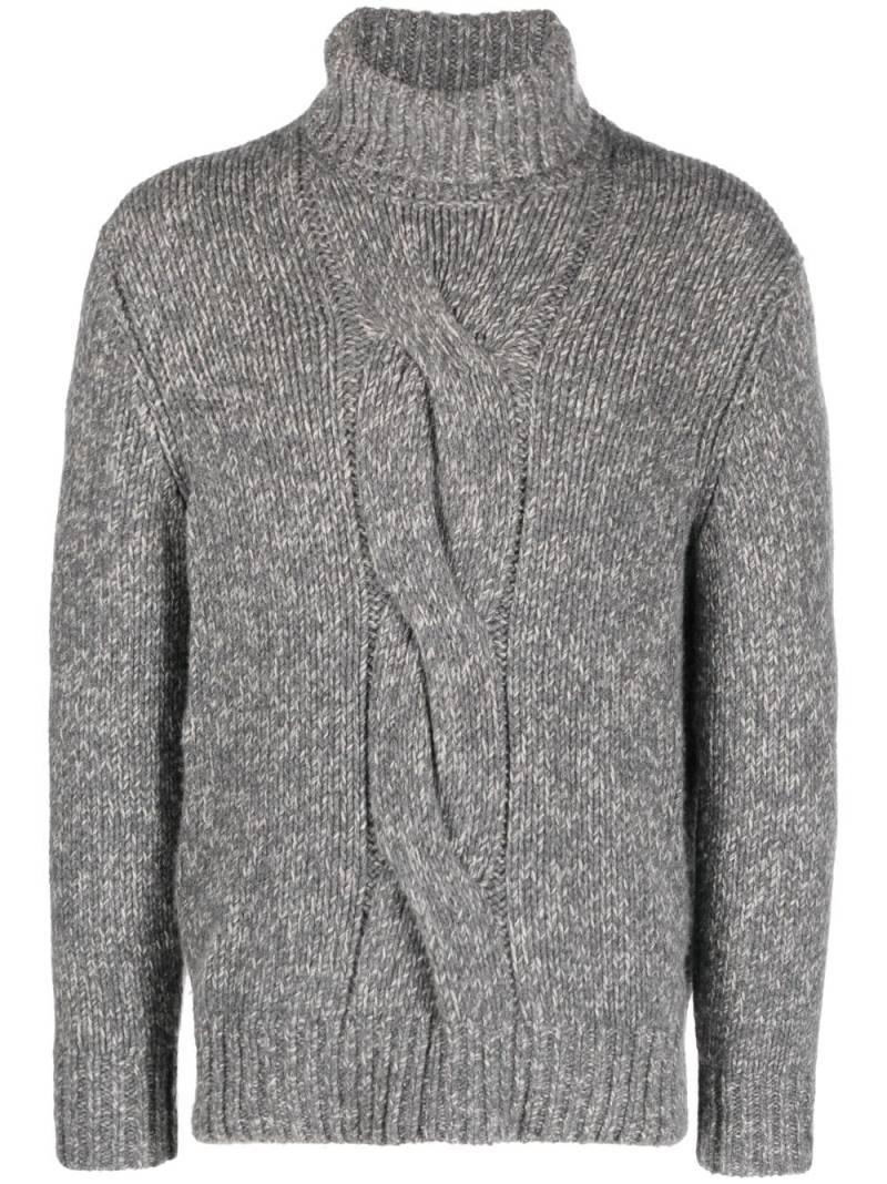 Brunello Cucinelli cable-knit roll-neck sweater - Grey von Brunello Cucinelli