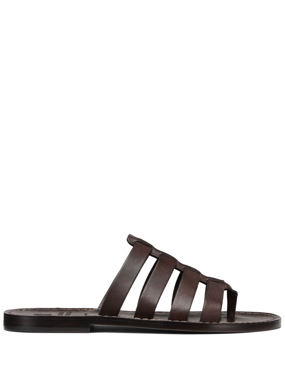 Brunello Cucinelli caged leather sandals - Brown von Brunello Cucinelli