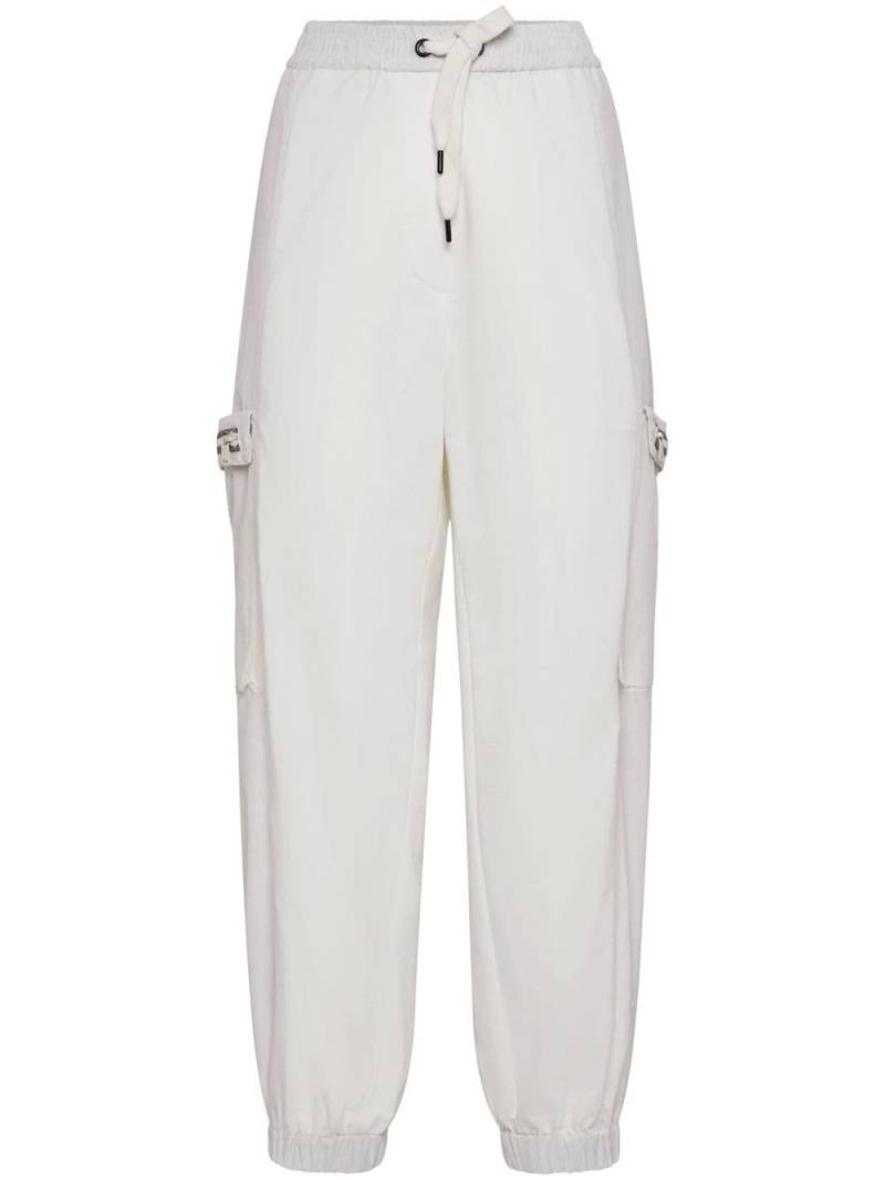 Brunello Cucinelli cargo cotton track pants - White von Brunello Cucinelli