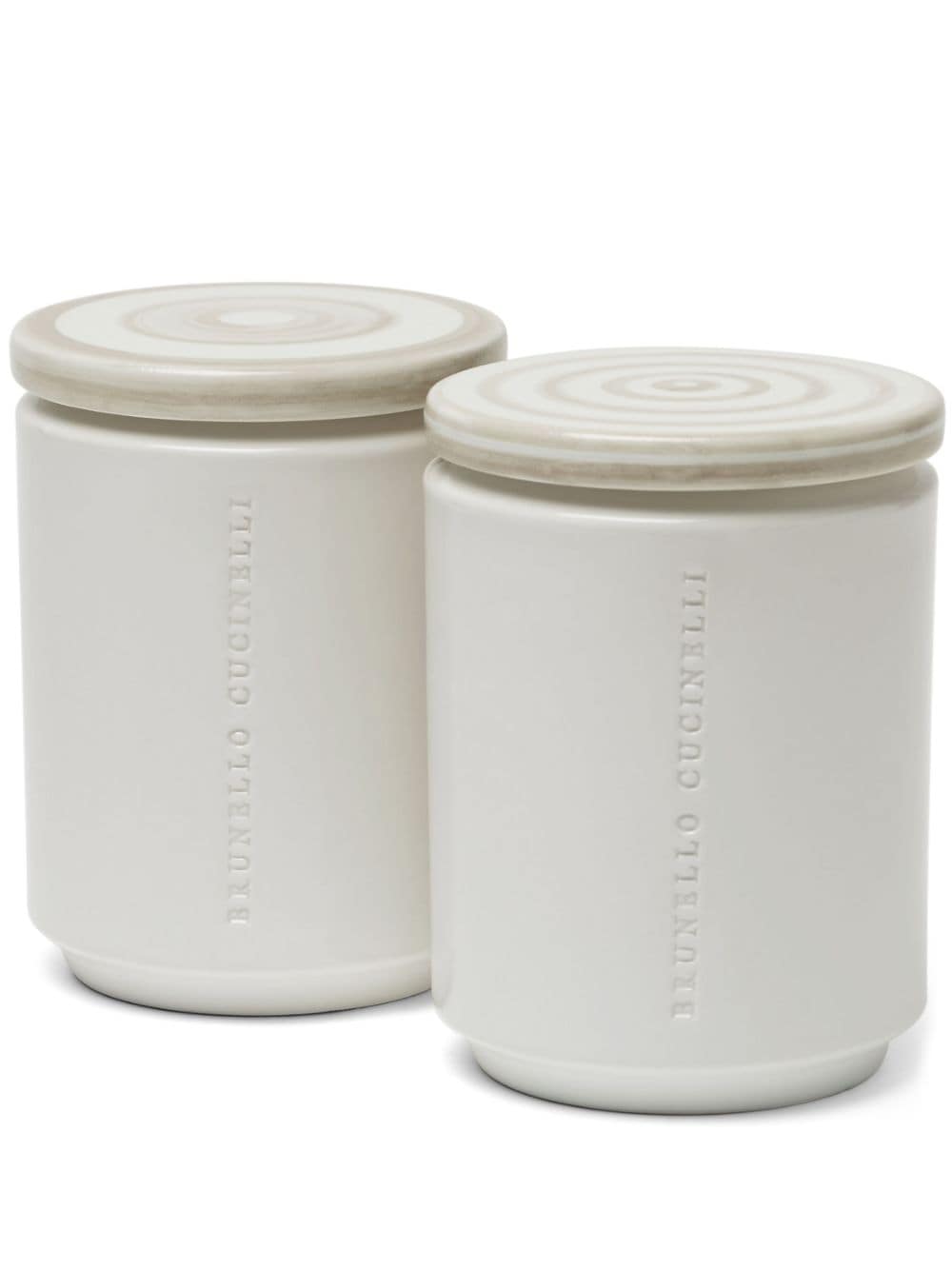 Brunello Cucinelli ceramic trinket boxes (set of two) - White von Brunello Cucinelli