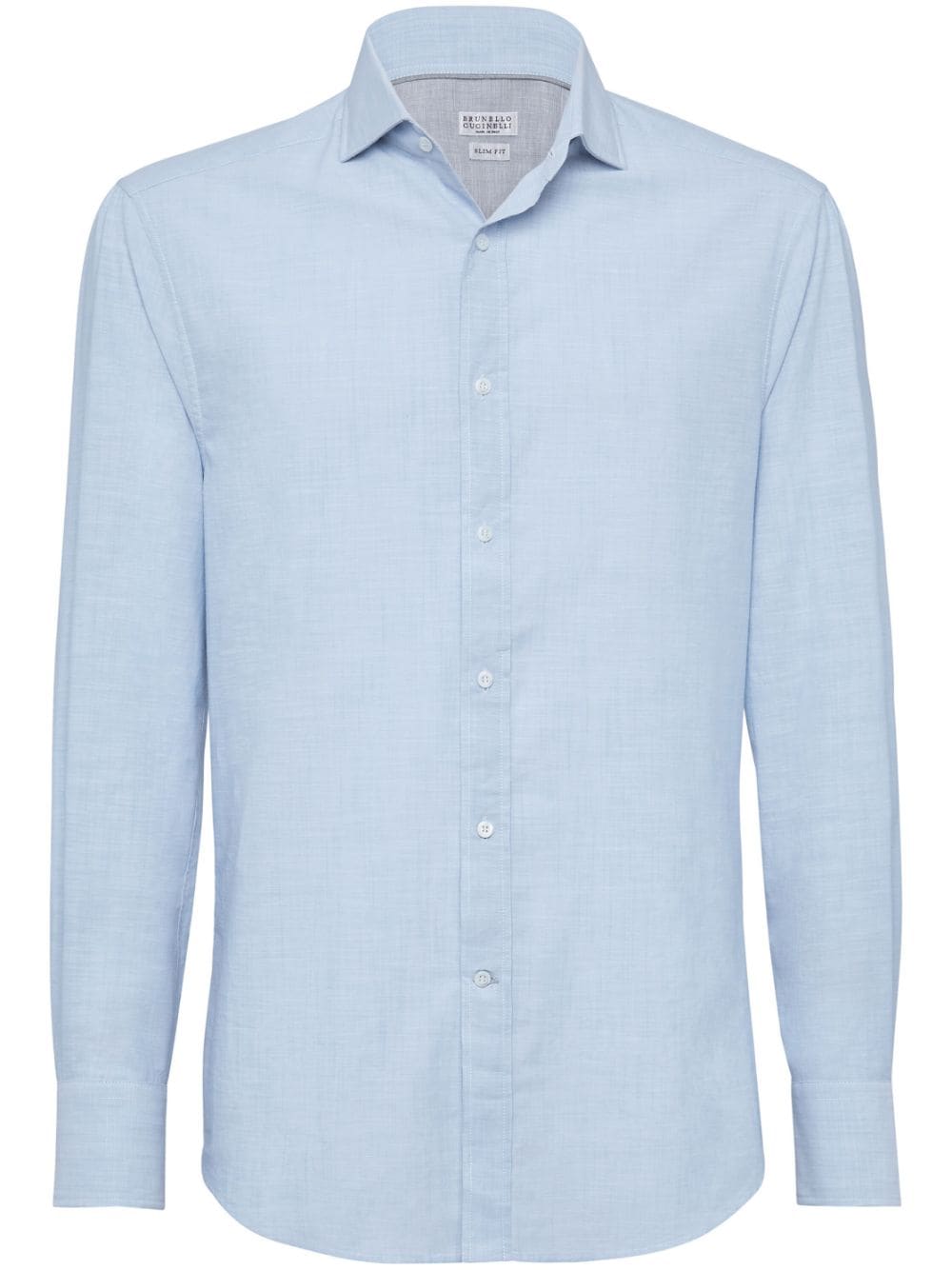 Brunello Cucinelli long-sleeve cotton shirt - Blue von Brunello Cucinelli