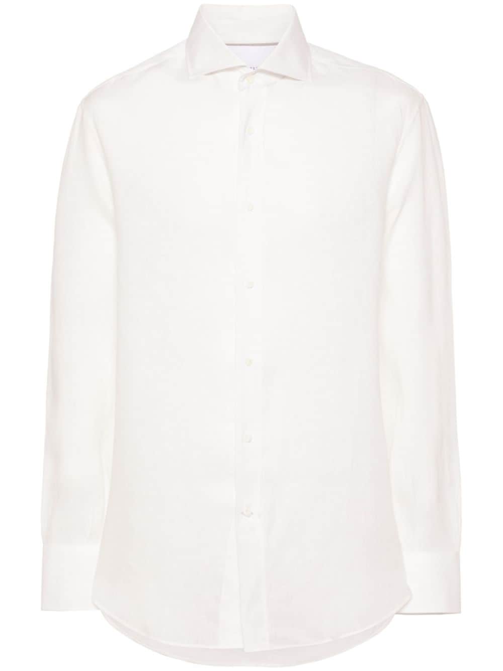 Brunello Cucinelli cheesecloth linen shirt - White von Brunello Cucinelli