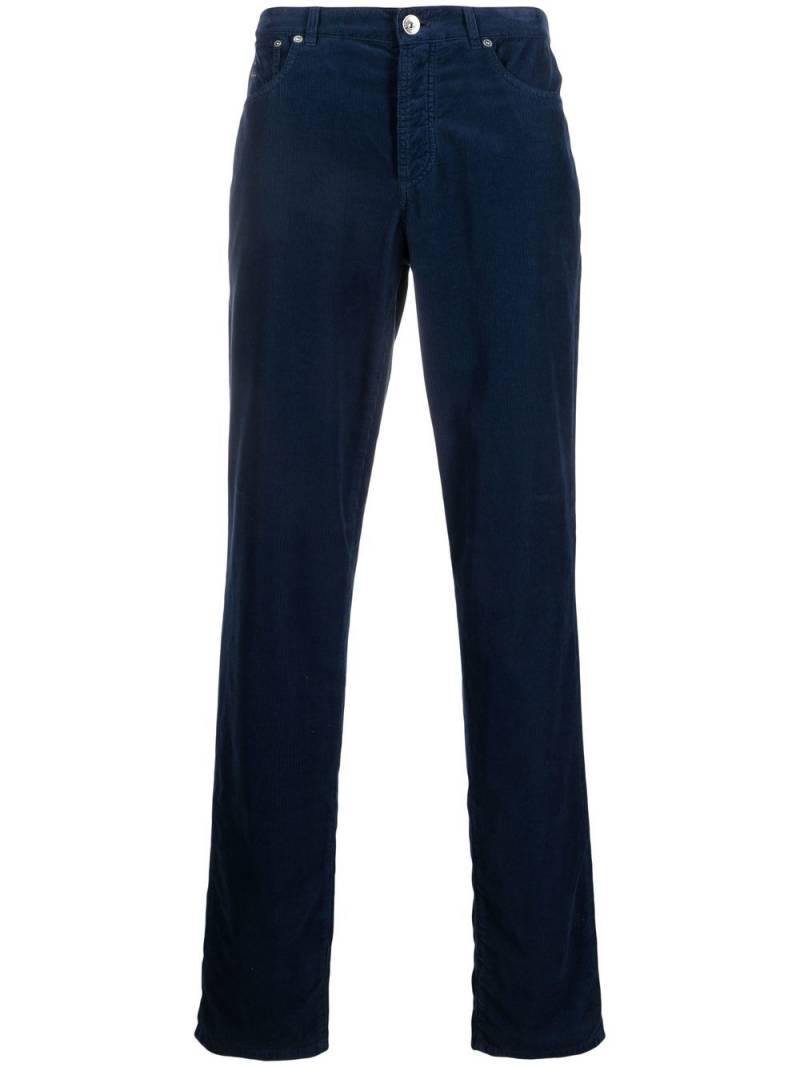 Brunello Cucinelli corduroy tapered pants - Blue von Brunello Cucinelli