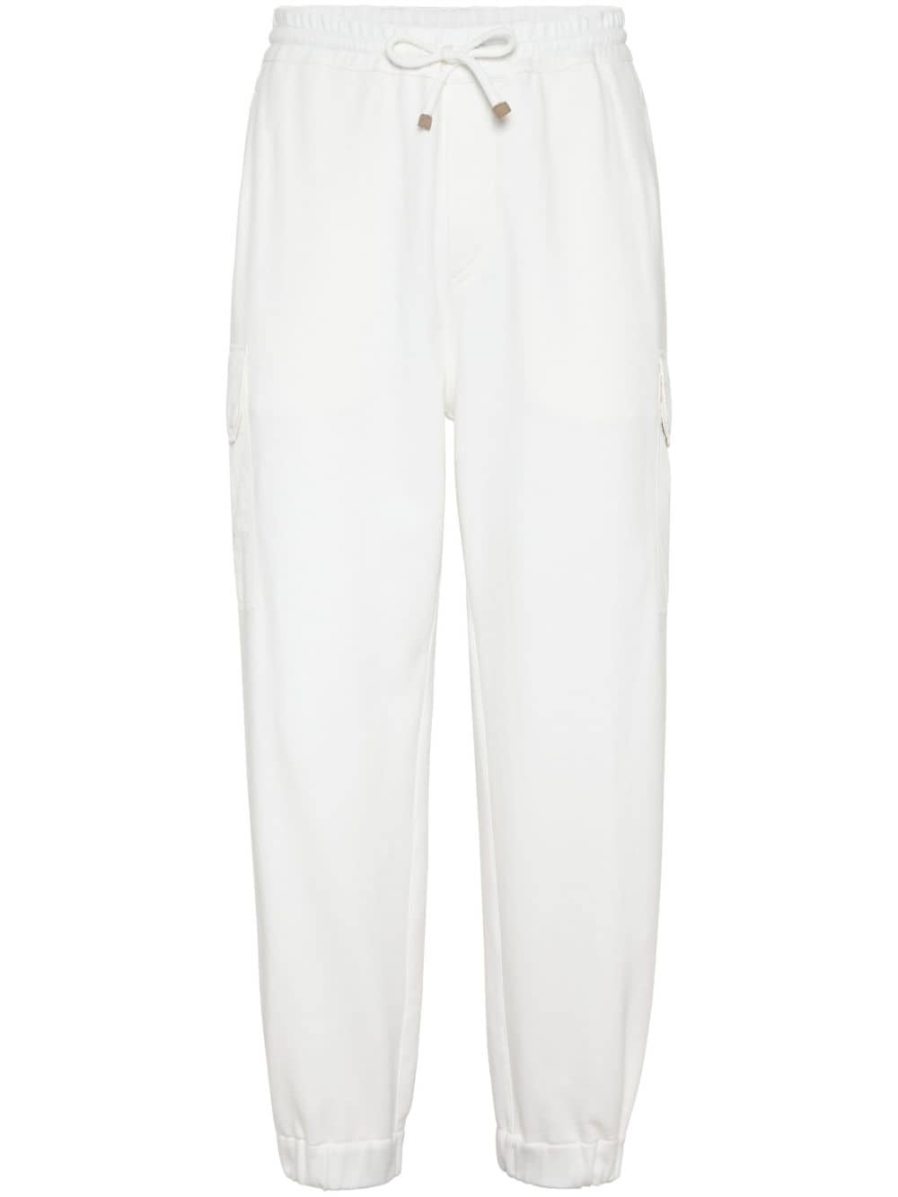 Brunello Cucinelli cotton-blend track pants - White von Brunello Cucinelli