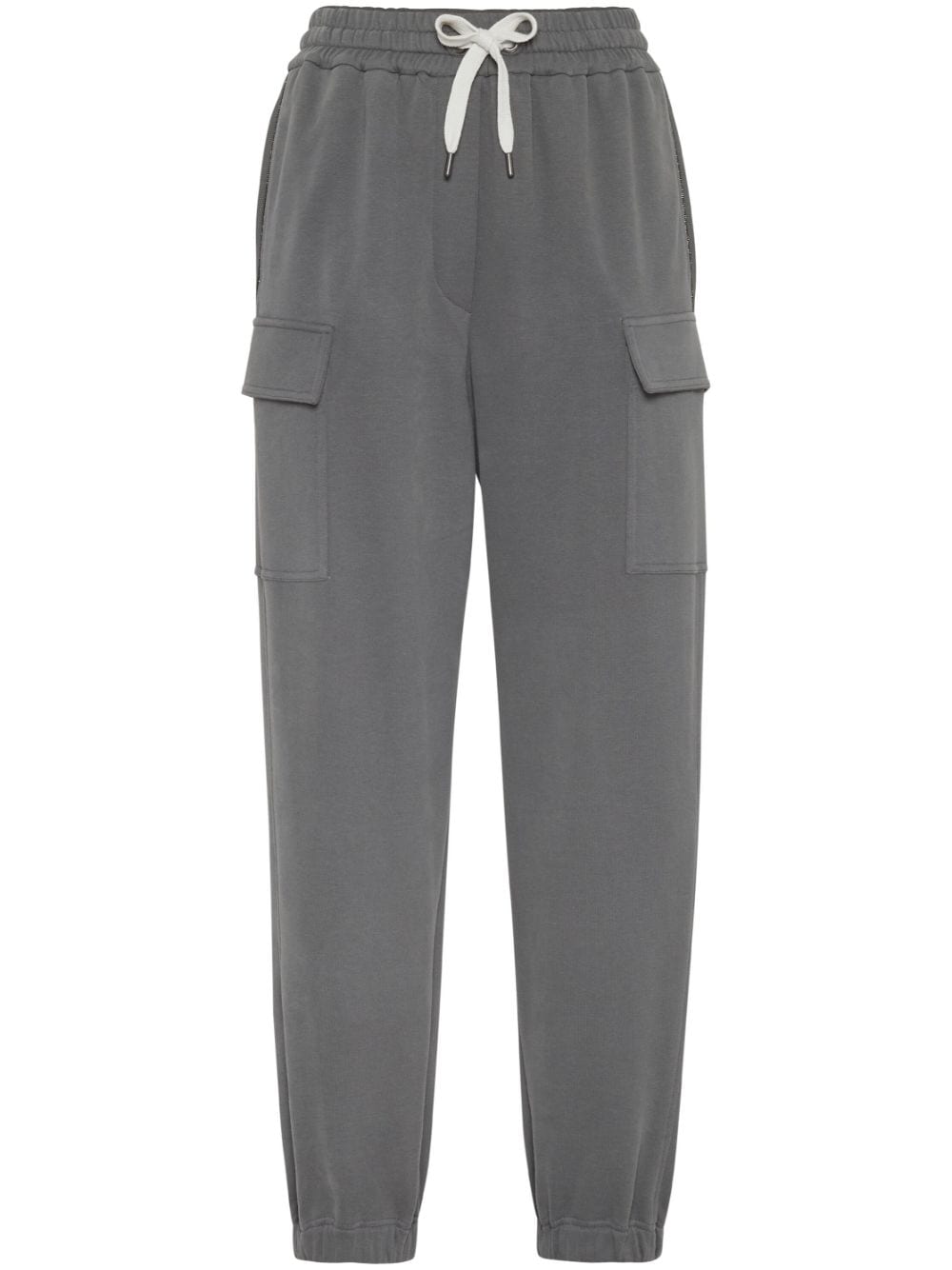 Brunello Cucinelli cotton cargo-pocket jogging trousers - Grey von Brunello Cucinelli