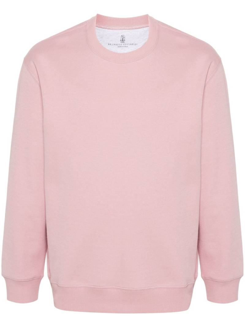 Brunello Cucinelli cotton jersey sweatshirt - Pink von Brunello Cucinelli