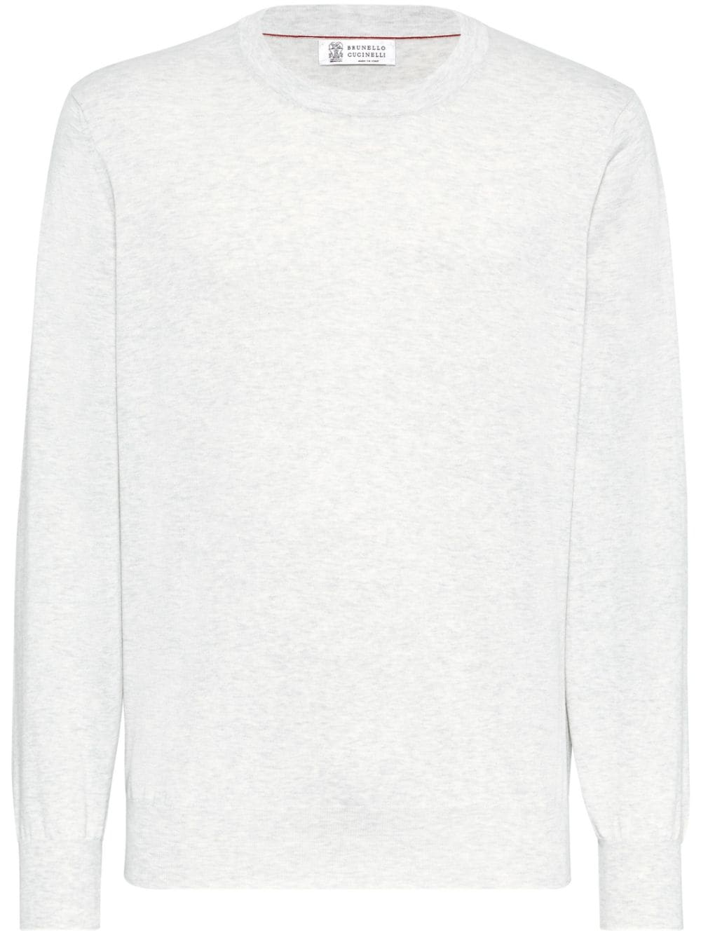 Brunello Cucinelli cotton knitted jumper - White von Brunello Cucinelli