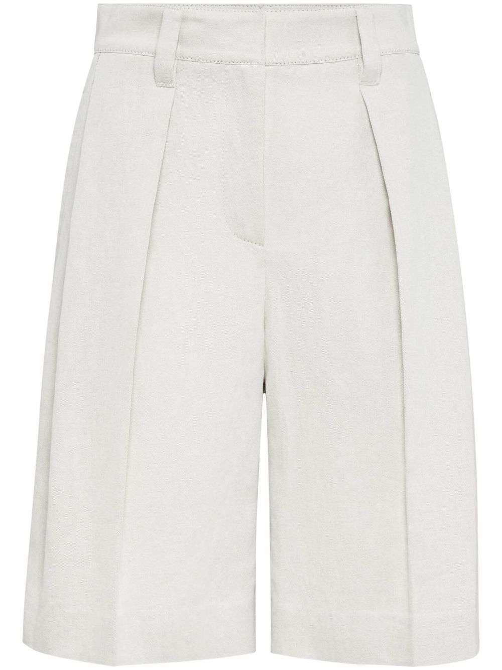 Brunello Cucinelli cotton-linen bermuda shorts - White von Brunello Cucinelli