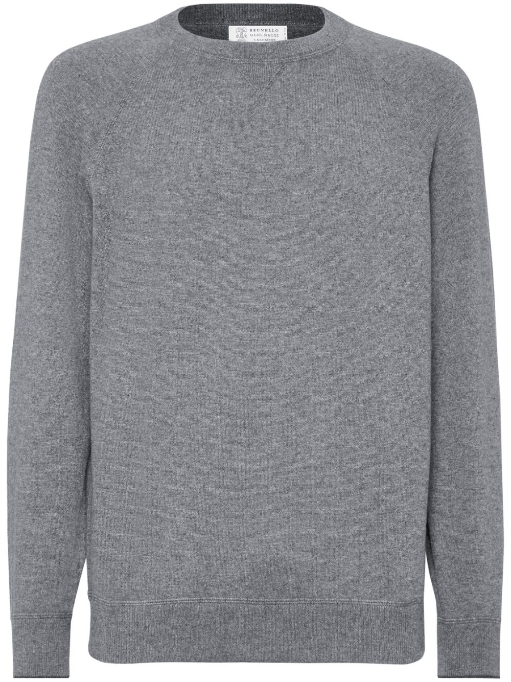 Brunello Cucinelli crew neck cashmere sweater - Grey von Brunello Cucinelli