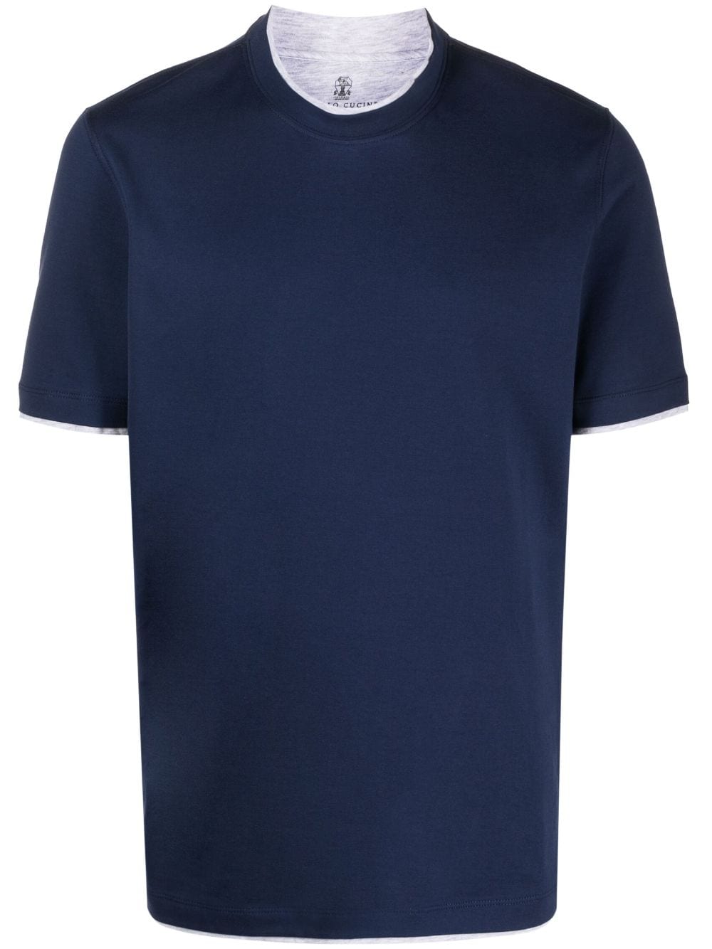 Brunello Cucinelli crew-neck cotton T-shirt - Blue von Brunello Cucinelli