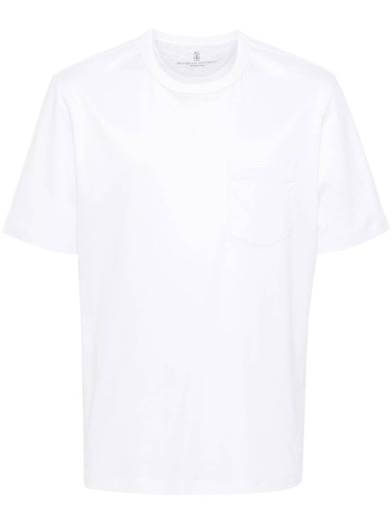 Brunello Cucinelli crew-neck cotton T-shirt - White von Brunello Cucinelli