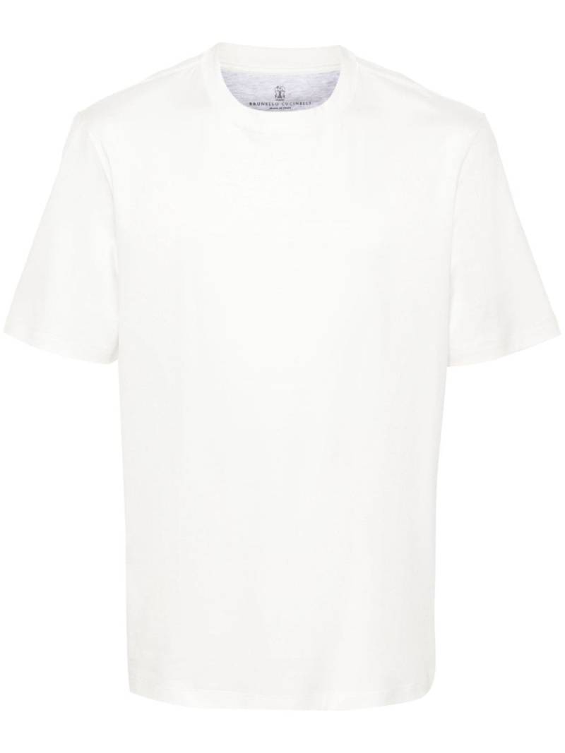 Brunello Cucinelli crew-neck cotton T-shirt - White von Brunello Cucinelli