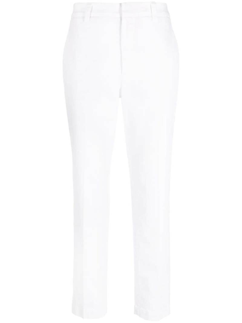 Brunello Cucinelli cropped-leg cotton trousers - White von Brunello Cucinelli