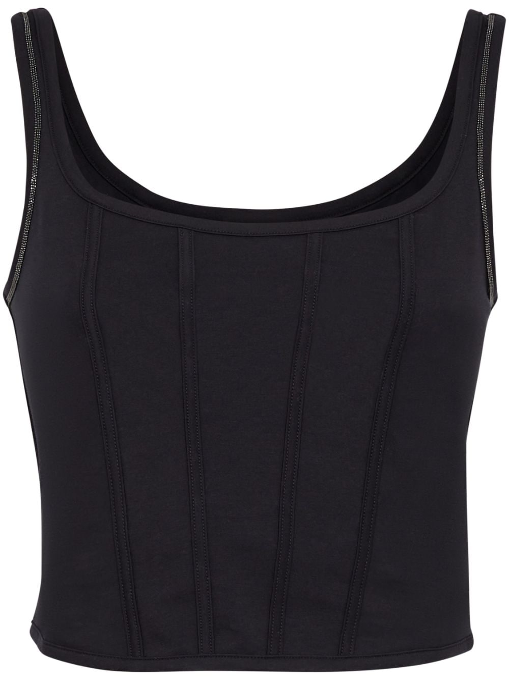 Brunello Cucinelli cropped tank top - Black von Brunello Cucinelli